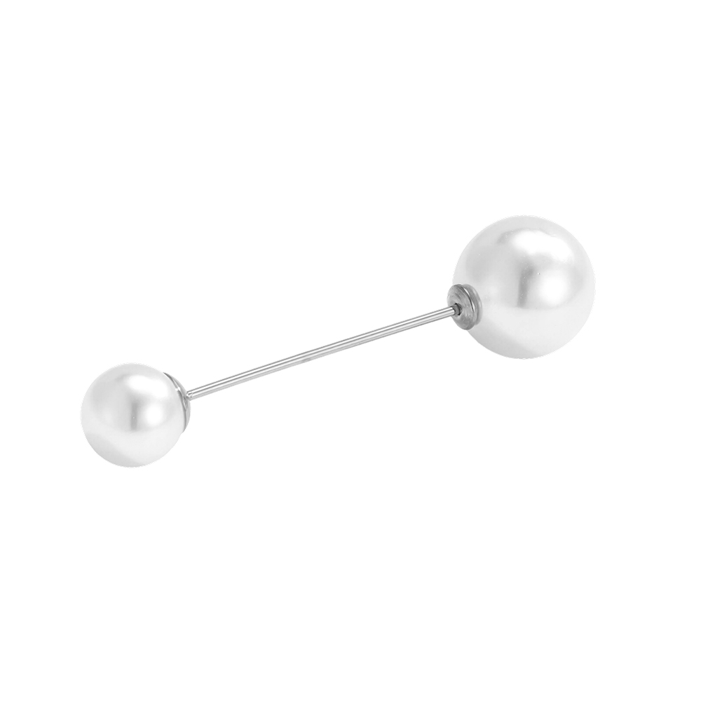 5.5 cm stainless steel pearl brooch  