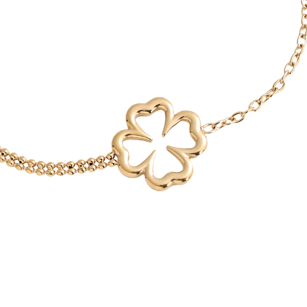Stainless steel bracelet 16cm Plain flower