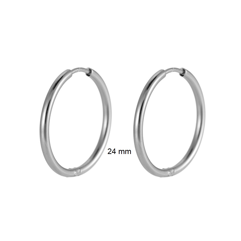 Stainless steel earrings Fine Hoop