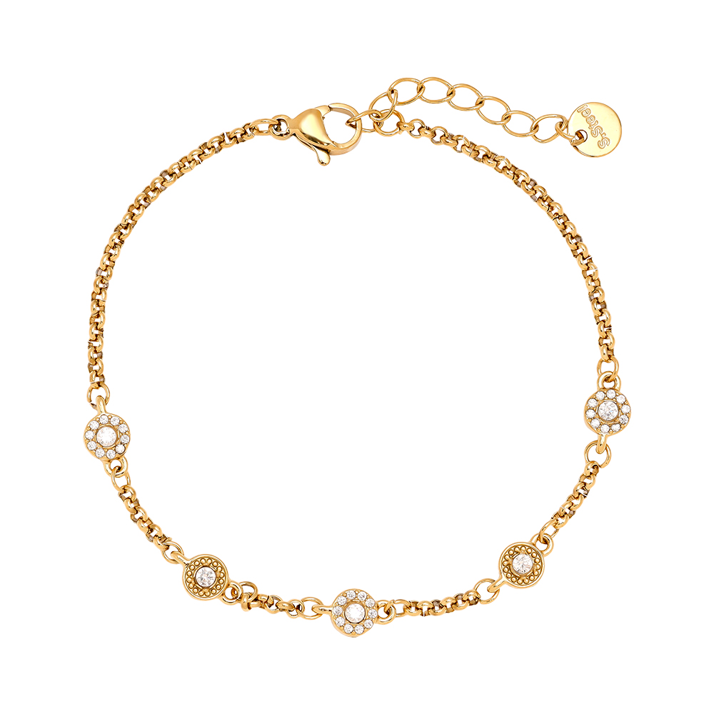 Stainless steel bracelet 17cm Perfect Small Diamond Dots