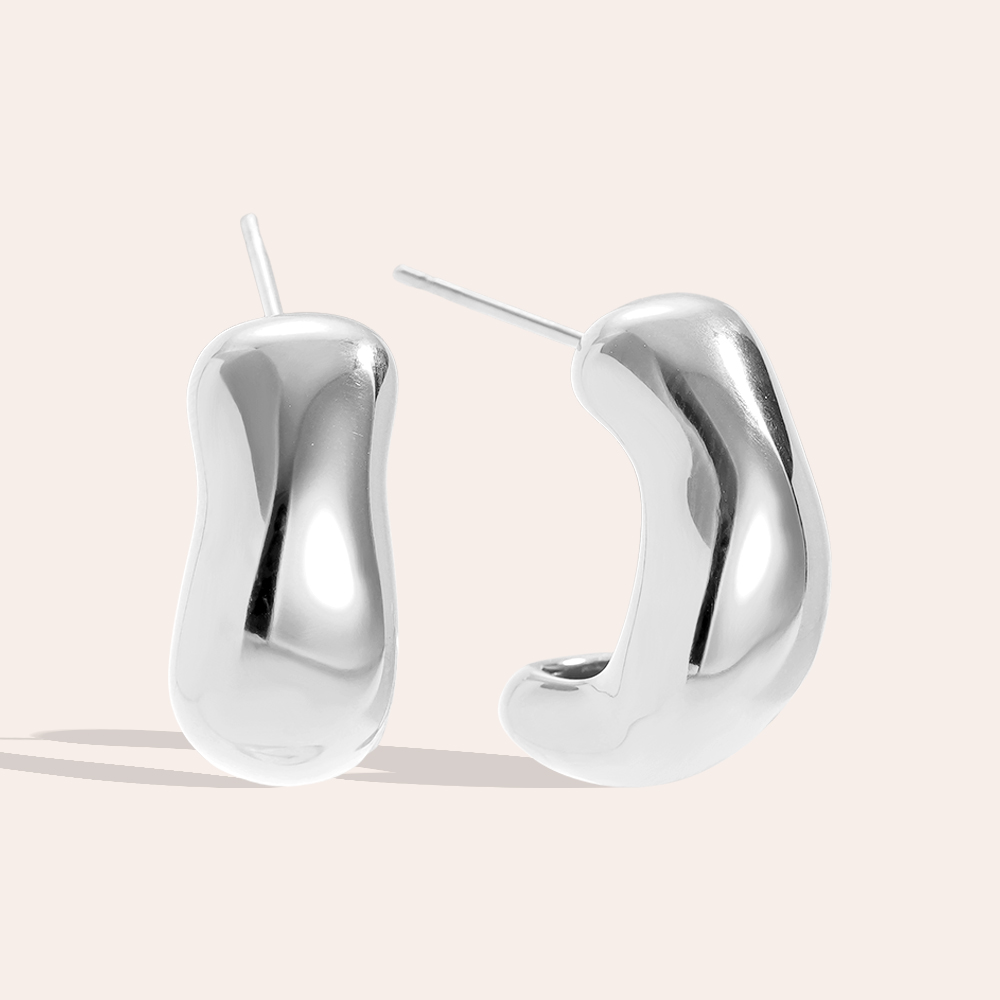 Stainless steel earrings 22*19mm thick hoop