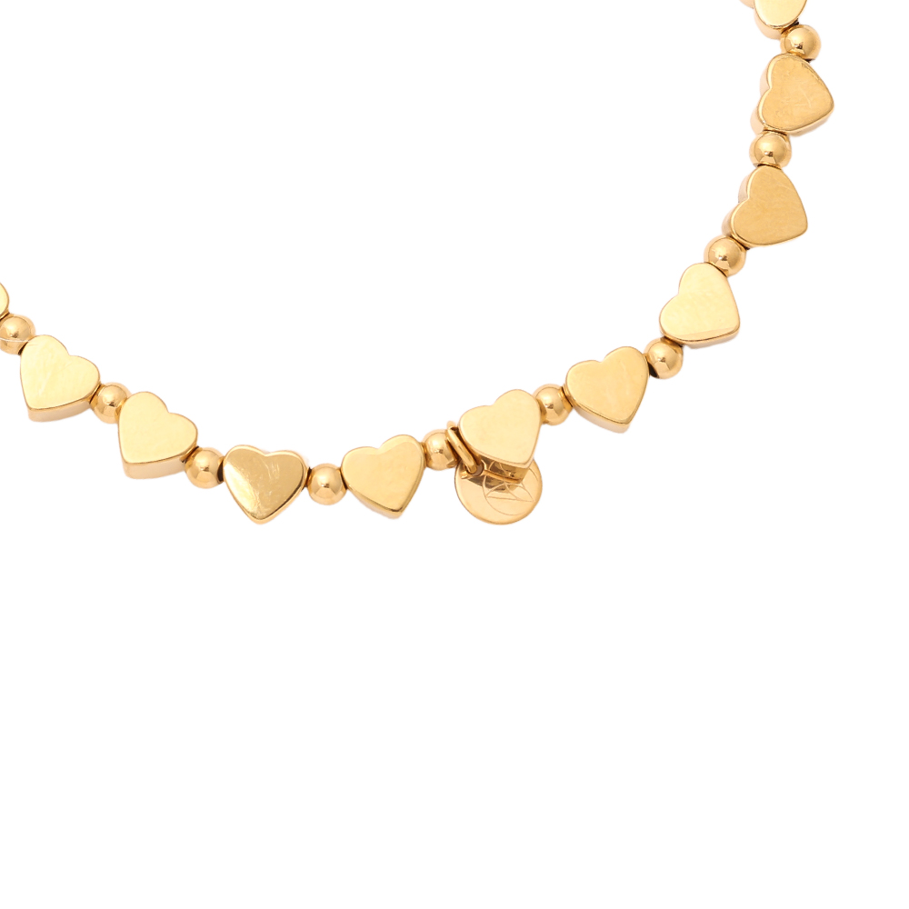 Stainless steel bracelet Elastic Heart Chain