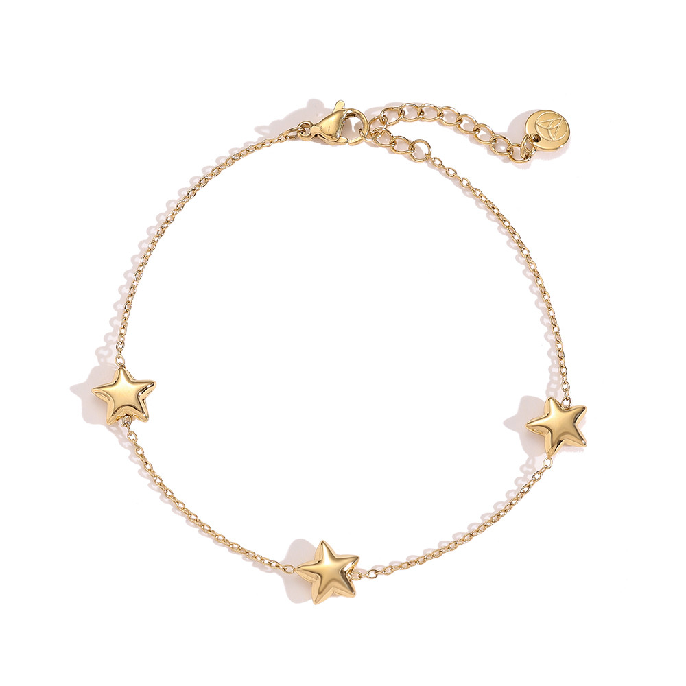 16cm Simple Stars stainless steel bracelet      