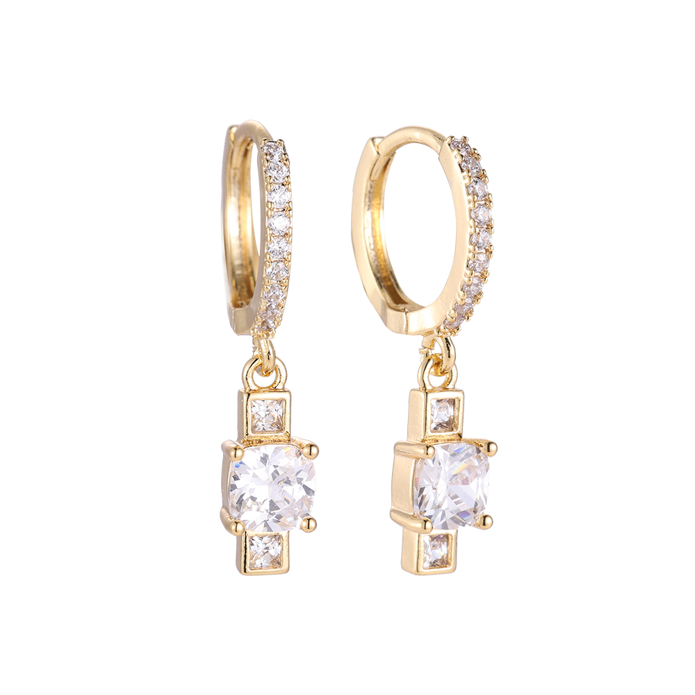 Gold-plated earrings Diamond Mannequin Hoop