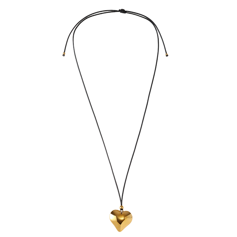 Stainless steel necklace 90cm heart
