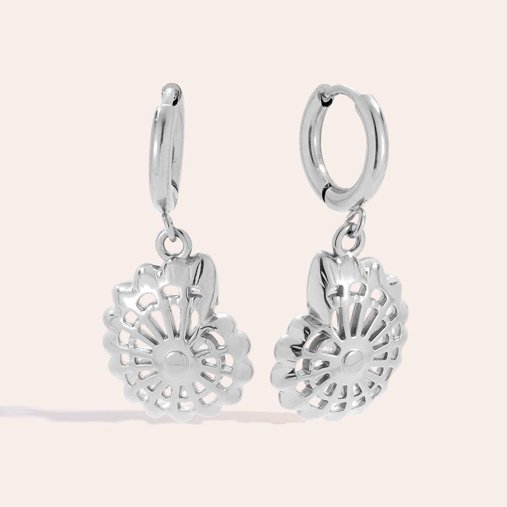 Stainless steel earrings 3.2cm Nice Snail