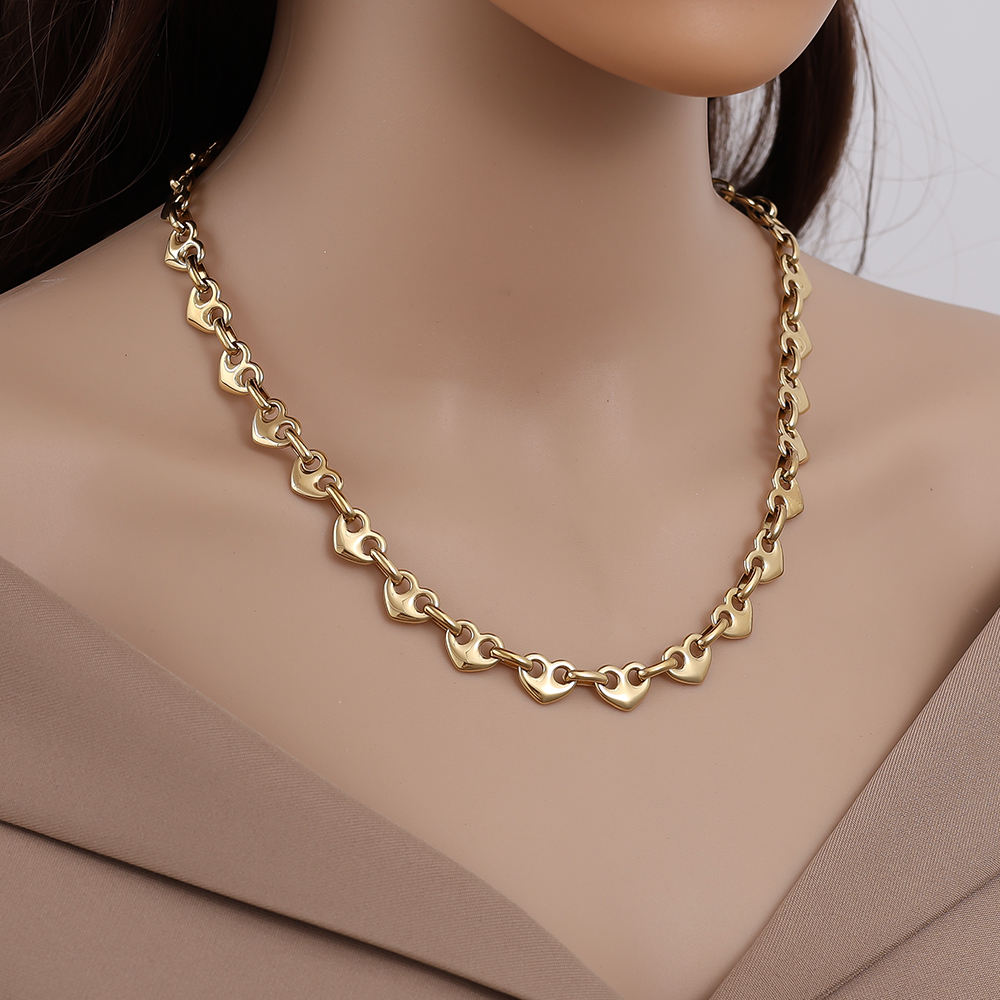Stainless steel necklace 45cm Heart Nose Chain