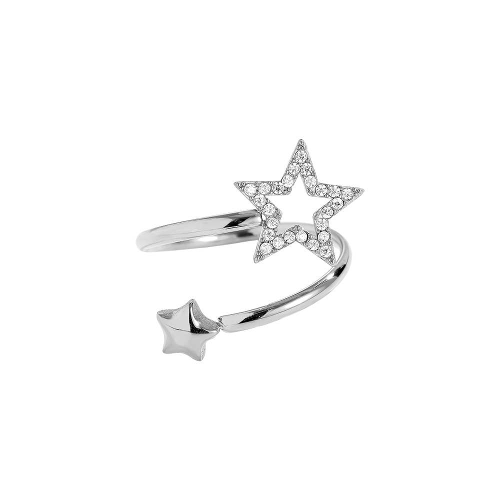 Stainless Steel Ring – Adjustable Star Hug