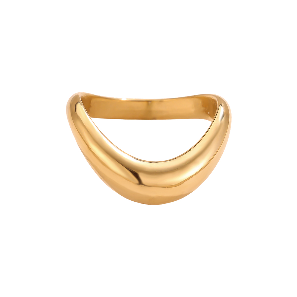 Stainless Steel Ring – Irregular Curve