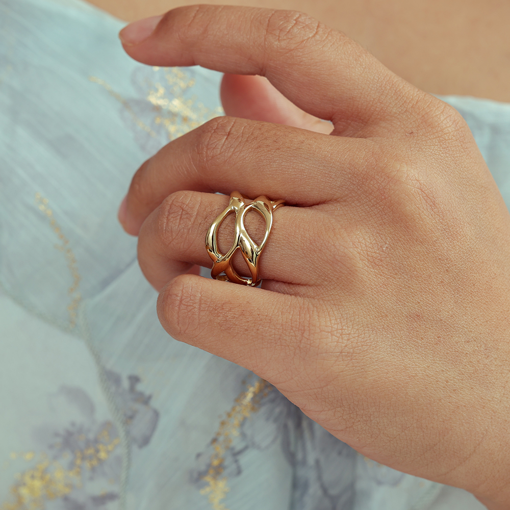 Stainless steel ring Adjustable loose mesh