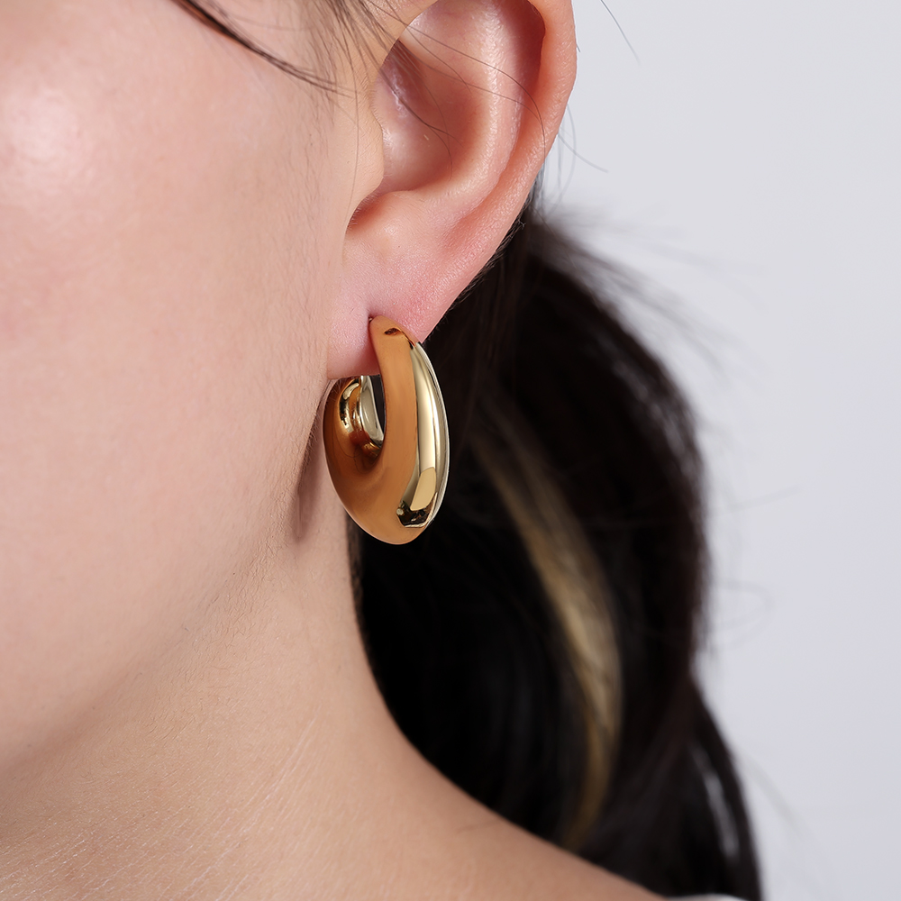 Stainless steel earrings 25mm Nice Egg Jack