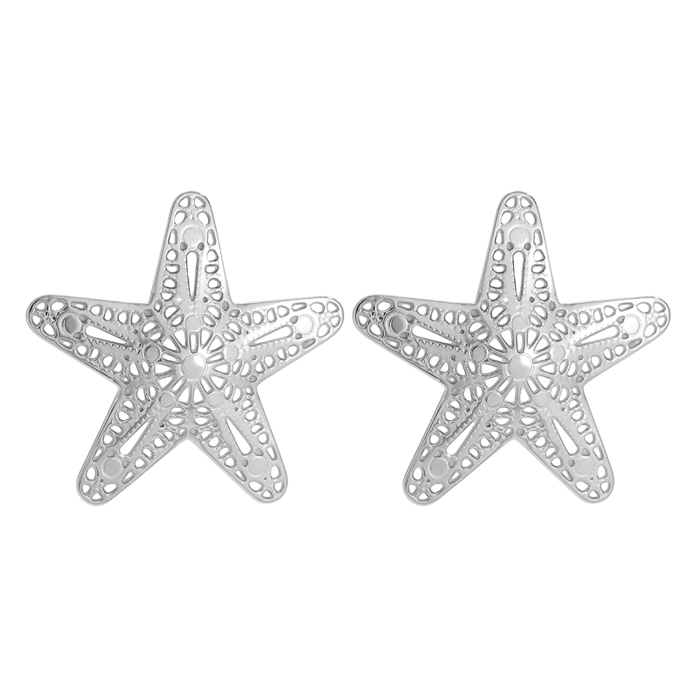 Stainless steel earrings 45mm Nice Sea Star