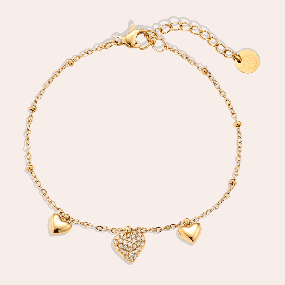 Stainless steel bracelet 17cm Many Sweet Hearts