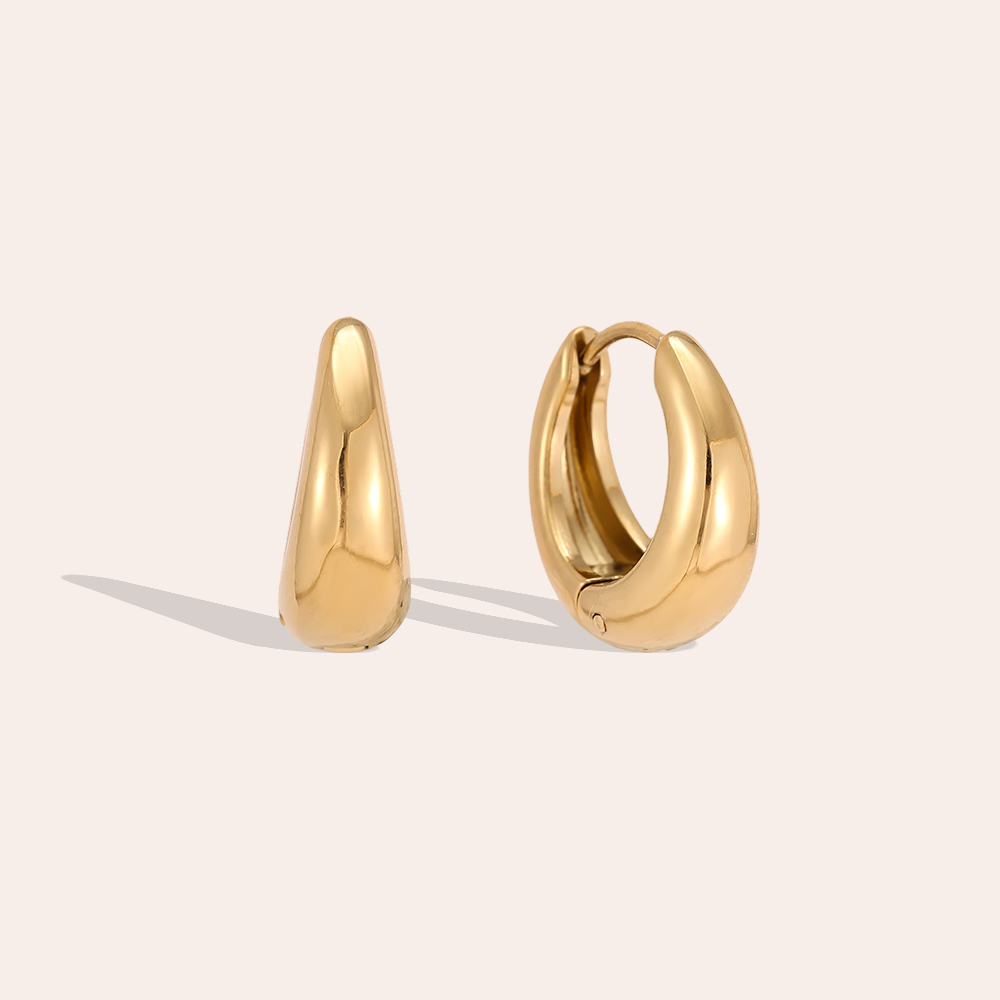18mm classic stainless steel hoop earrings    