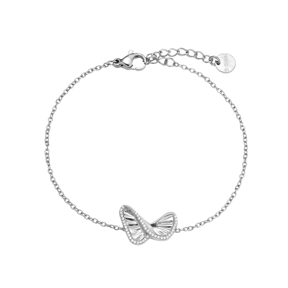 Stainless steel bracelet 16cm Like Diamond Butterfly