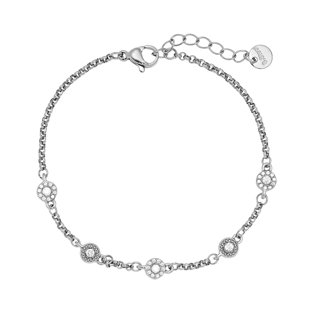 Stainless steel bracelet 17cm Perfect Small Diamond Dots