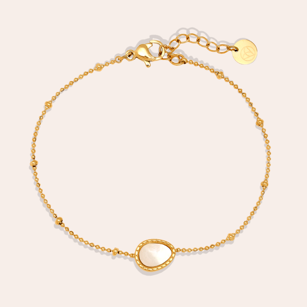 Stainless steel bracelet 17cm Shell Oval