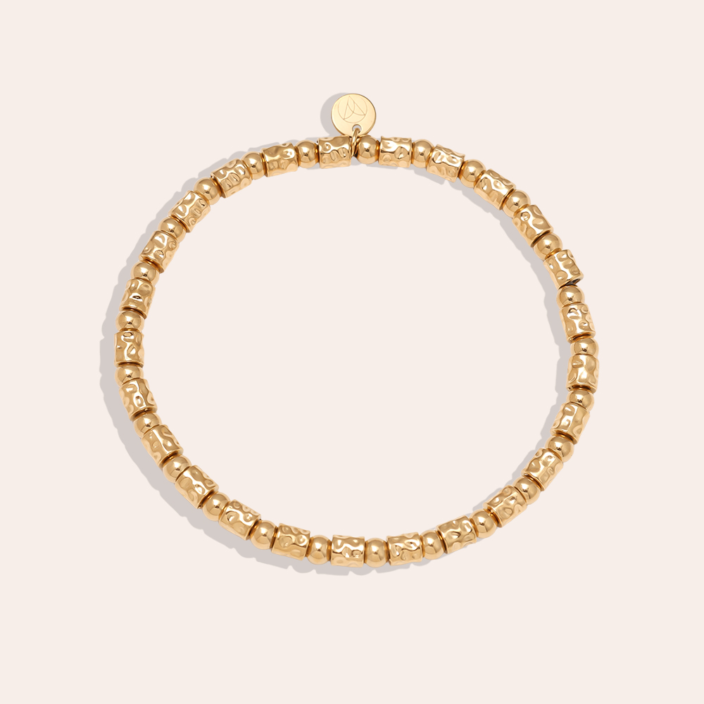 Stainless steel bracelet Elastic Tube And Beads