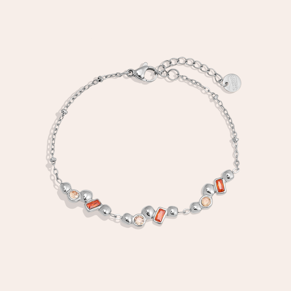 Stainless steel bracelet 17cm Nice Diamond With Deco