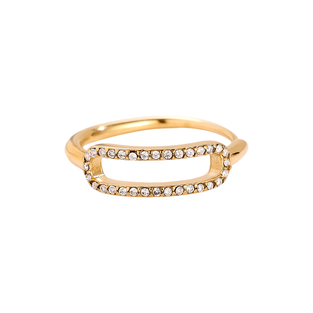 Stainless steel ring Like Mouth Diamond