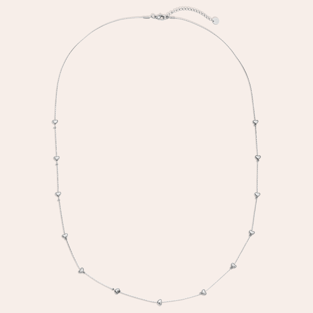 Stainless steel necklace 70cm Many Sweet Heart