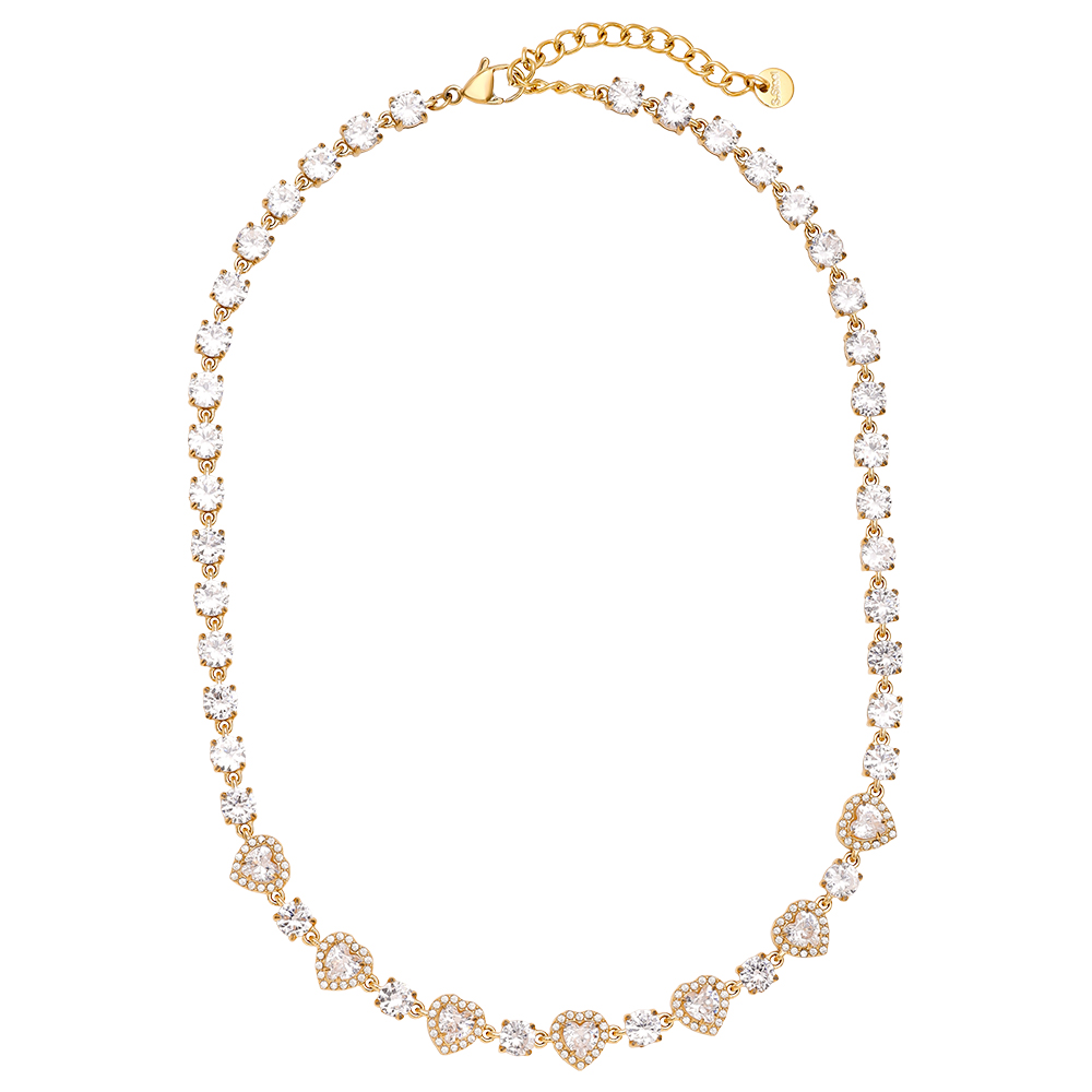 Stainless steel necklace 38cm Perfect Sparkling Diamond