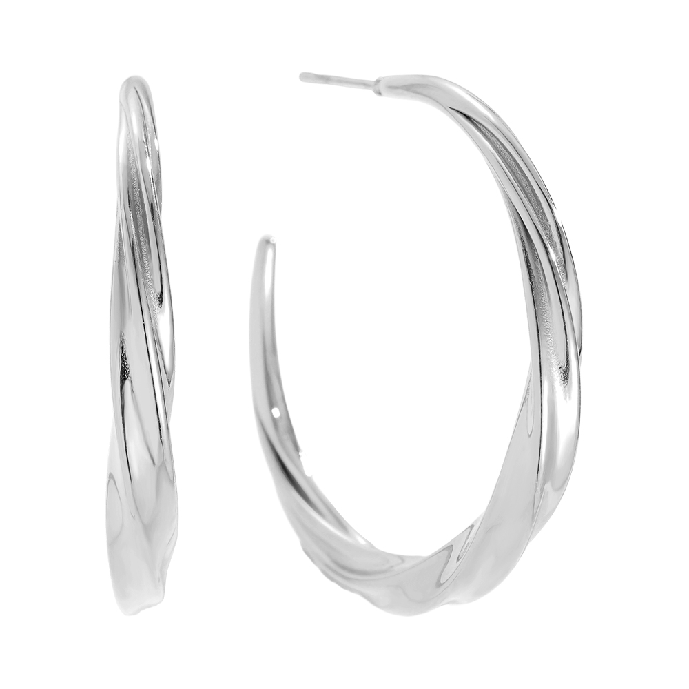 Stainless steel earrings 45mm Classic Twist