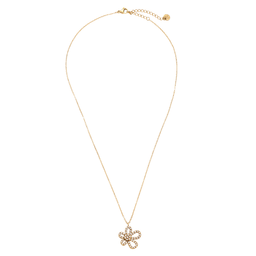 Stainless steel necklace 40cm Cool Diamond Flower