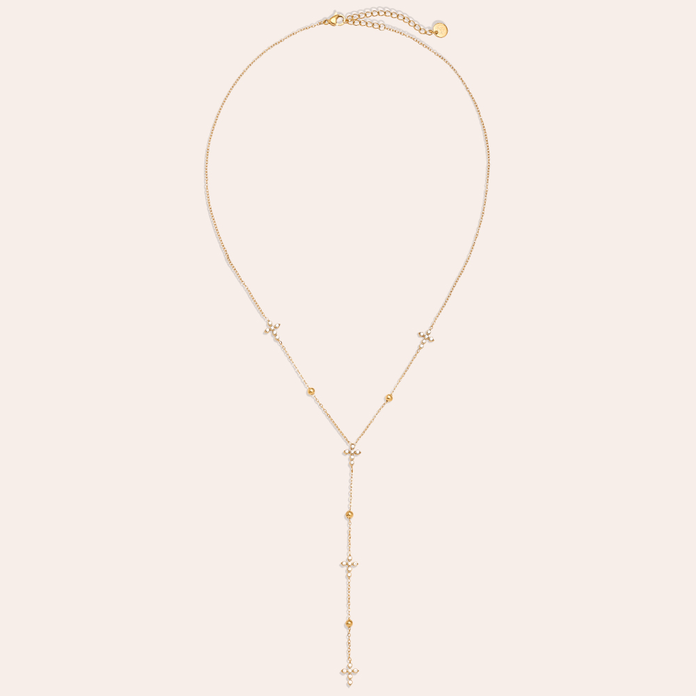 Stainless steel necklace 39cm Diamond Mini Cross