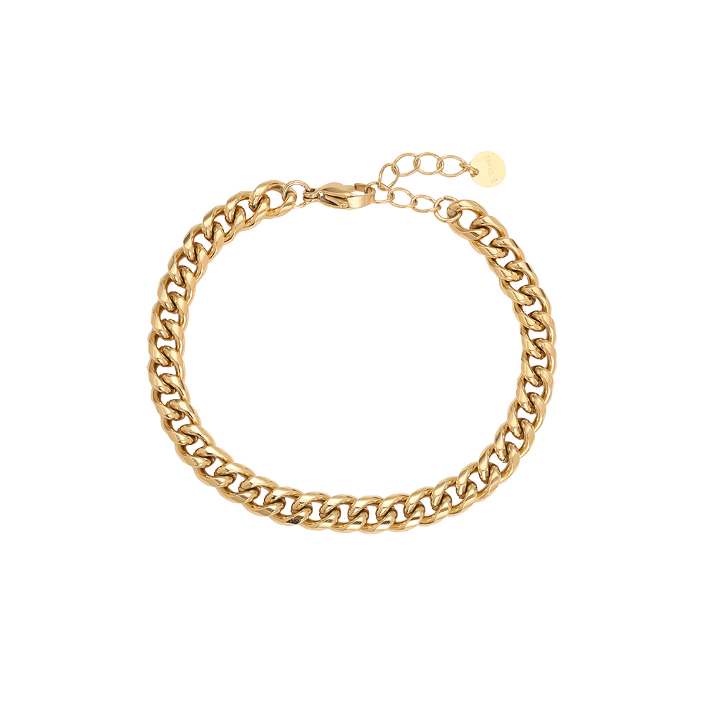 17cm thick chain style stainless steel bracelet      