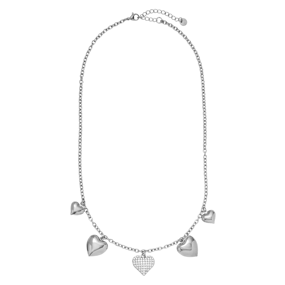Stainless steel necklace 45cm Many Great Hearts