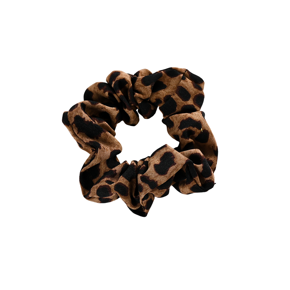 Plain leopard-print scrunchie  