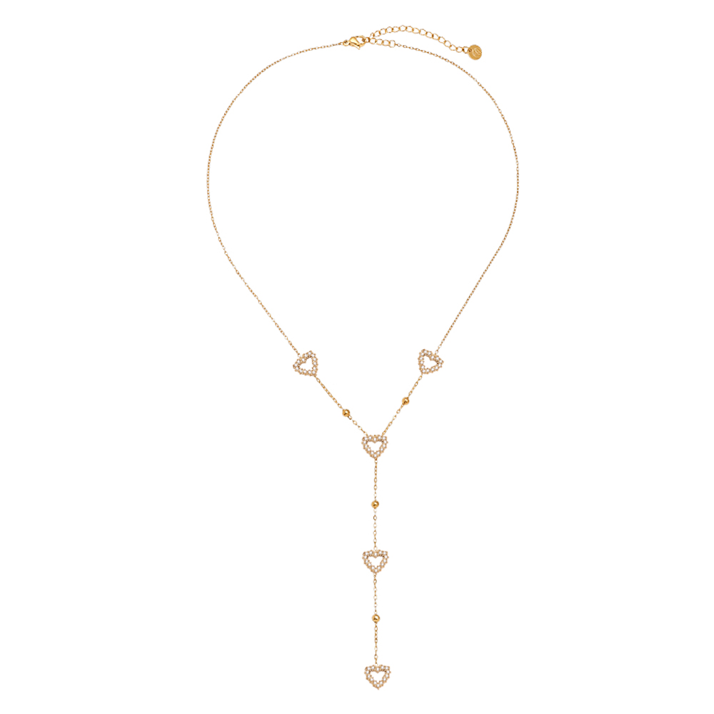 Stainless steel necklace 39cm Nice Diamond Heart