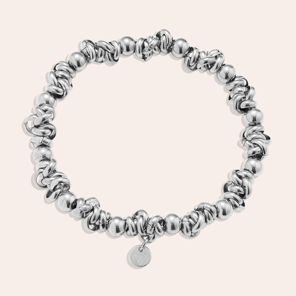 Stainless steel bracelet Elastic Rings And Beads