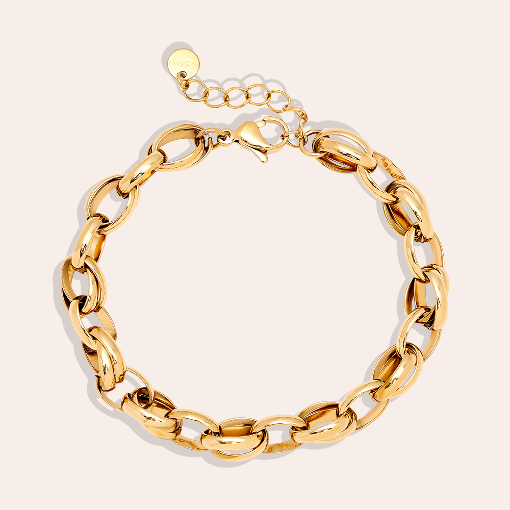 Stainless steel bracelet 18cm Oval Chain