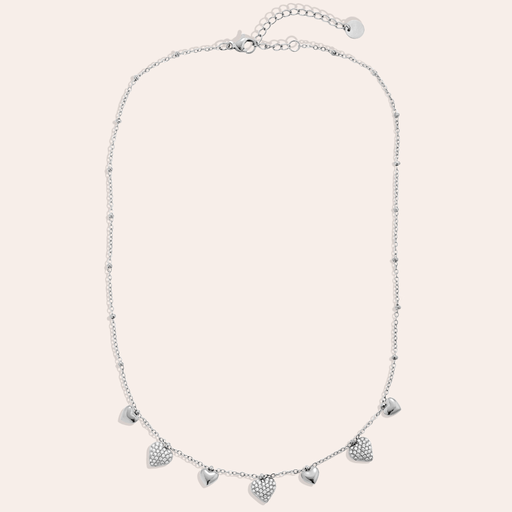 Stainless steel necklace 40cm Many Sweet Hearts