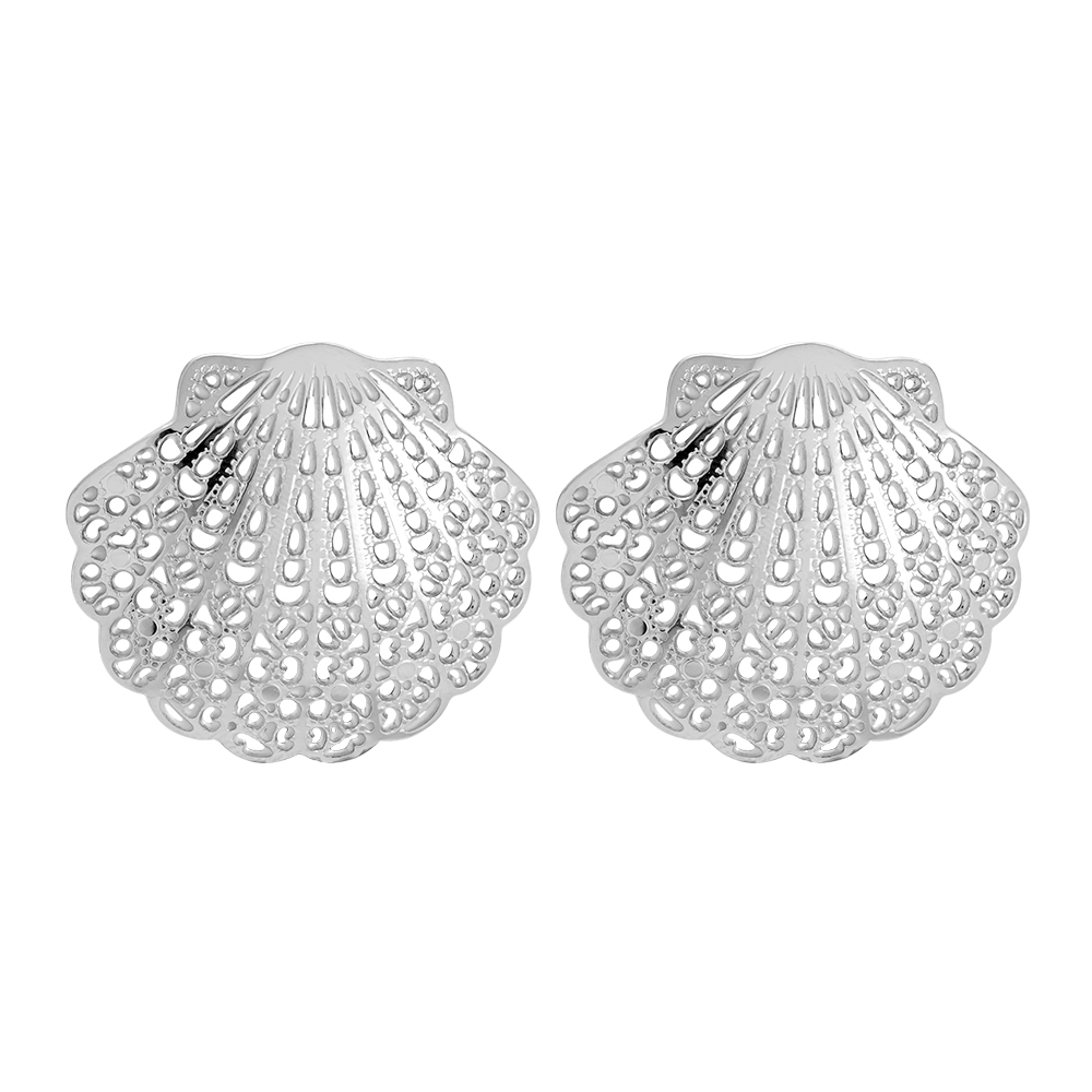Stainless steel earrings 35mm Nice Shell