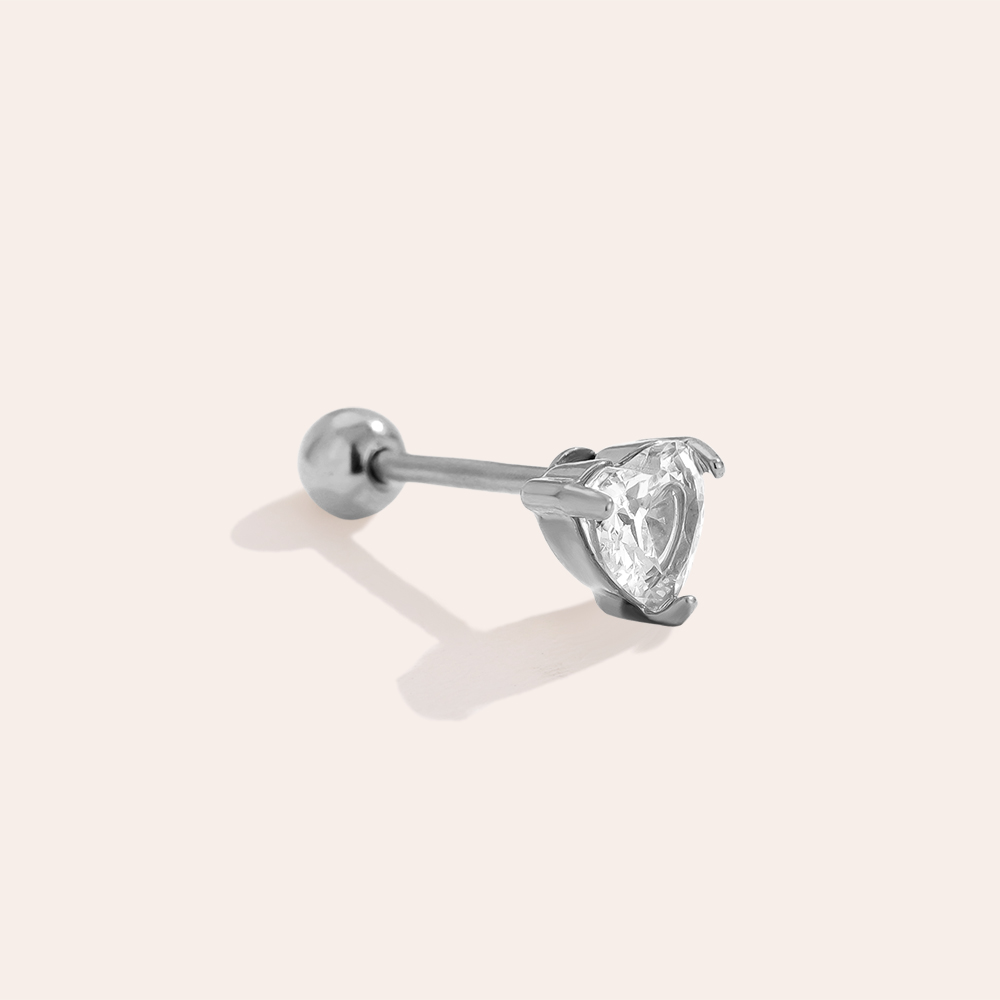 Stainless steel piercing 5mm Mini Diamond Heart