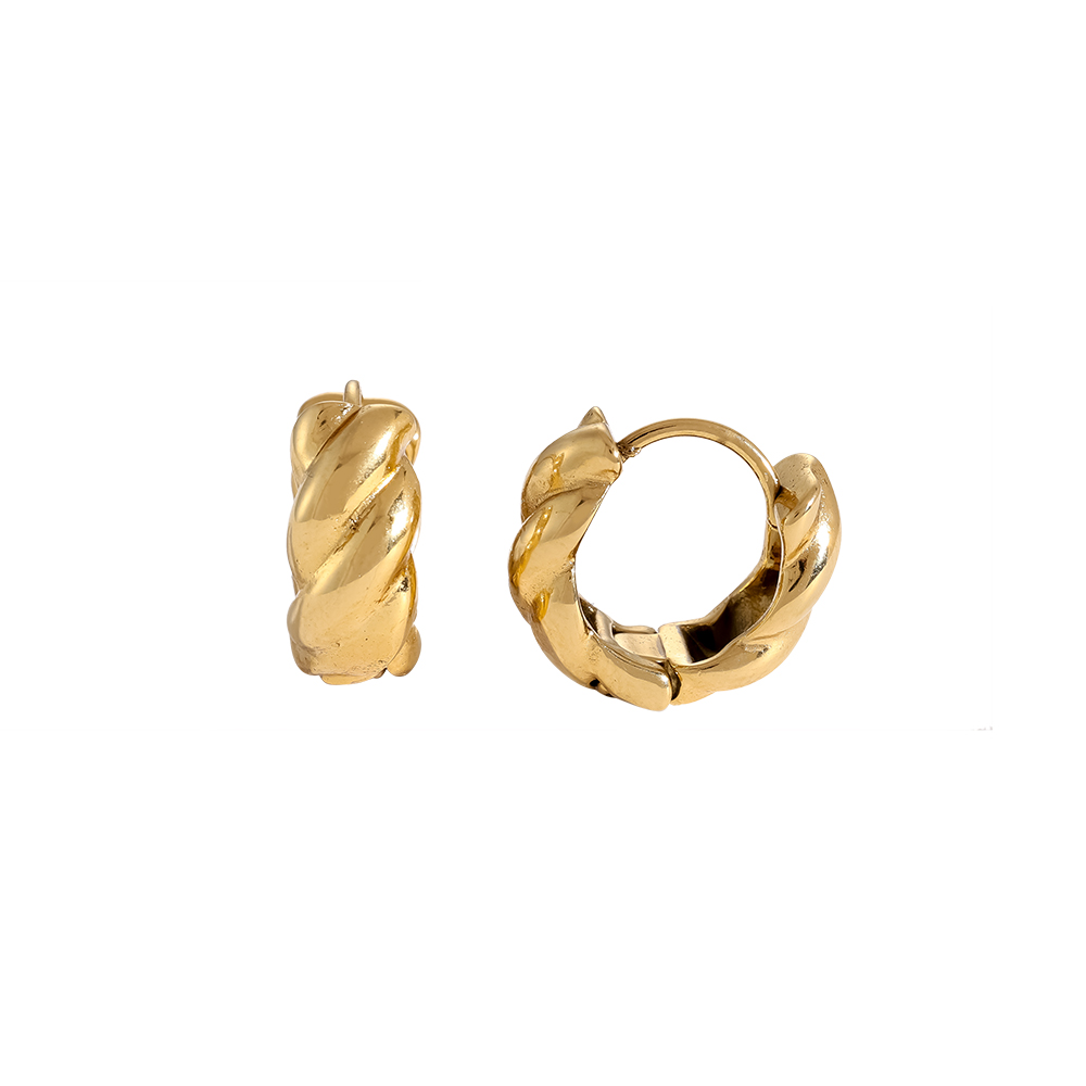 The Twist Ring Stainless Steel Earrings 