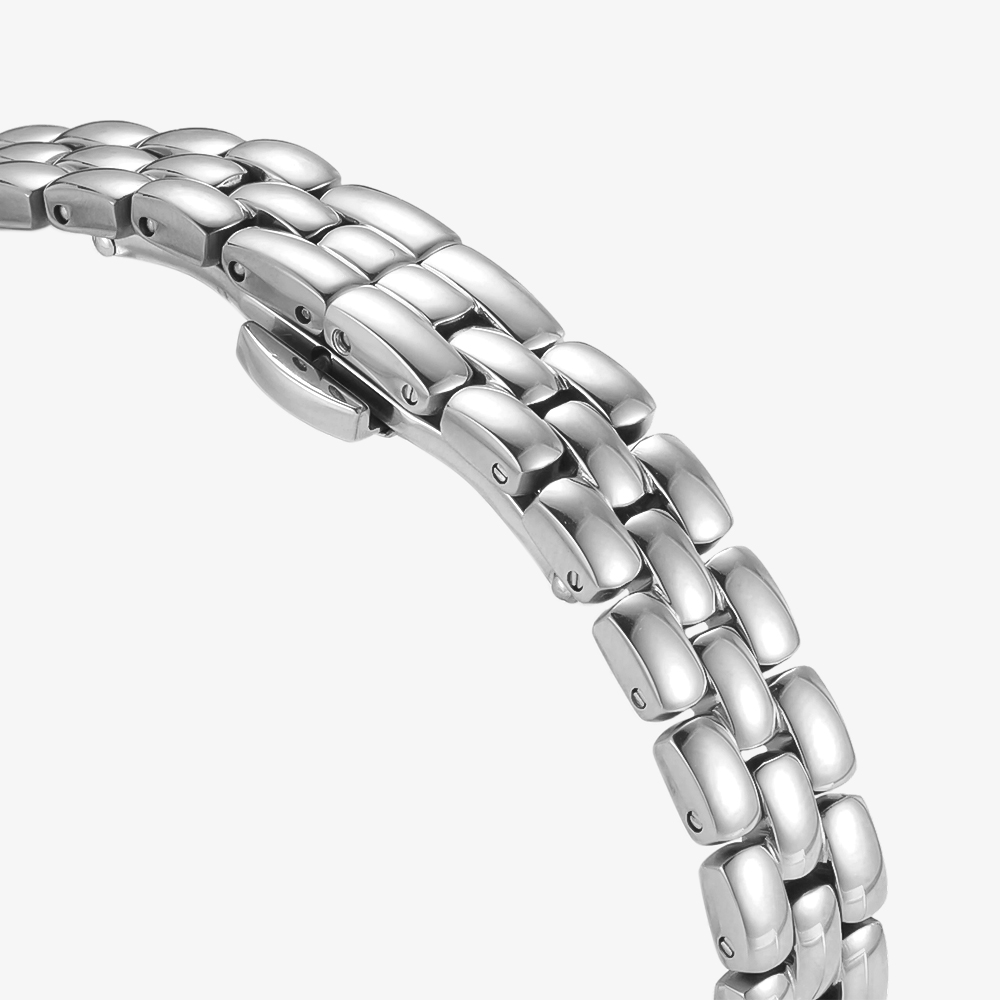 Oval stainless steel watch