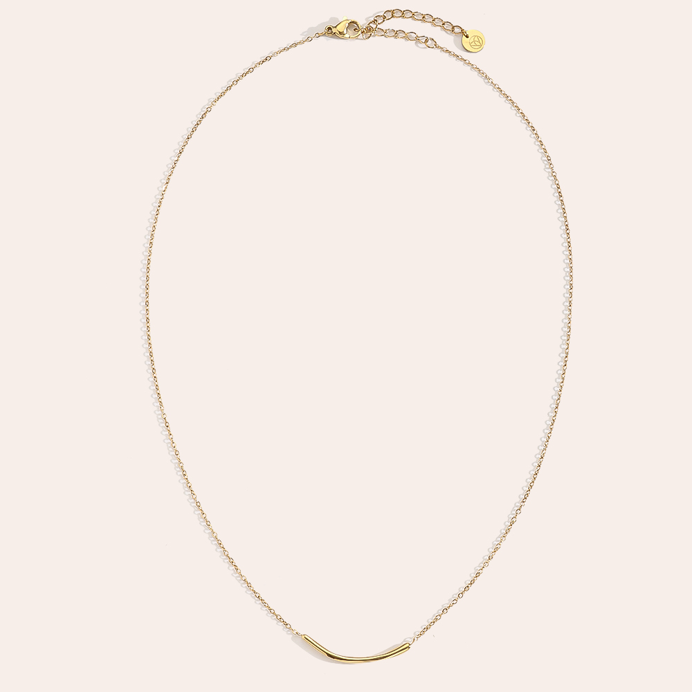 42cm Thin Smile In Thin Chain stainless steel necklace      