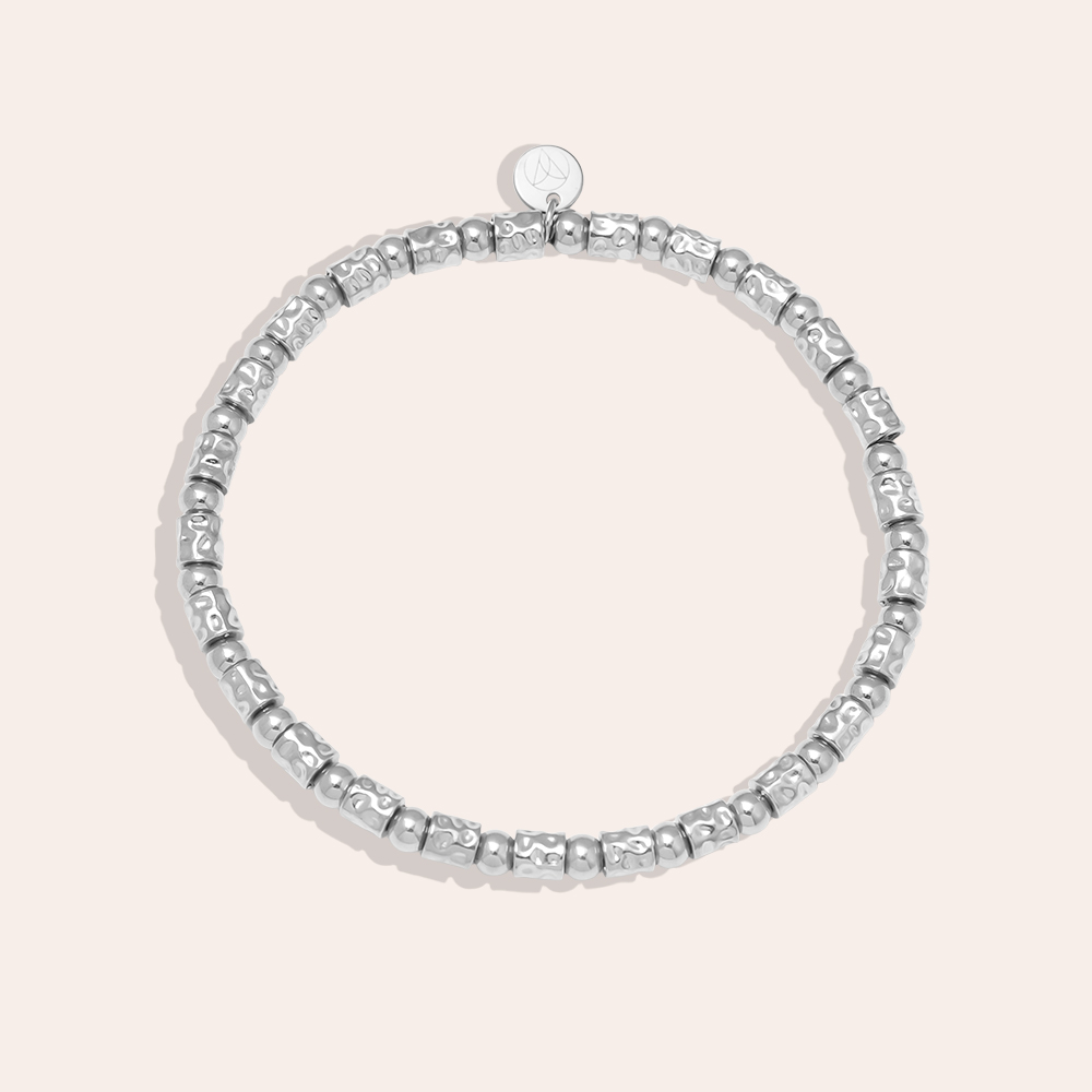 Stainless steel bracelet Elastic Tube And Beads
