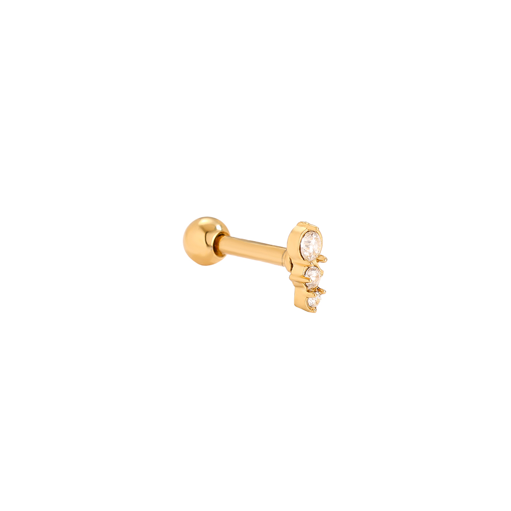 Stainless steel piercing 5mm Three Dots