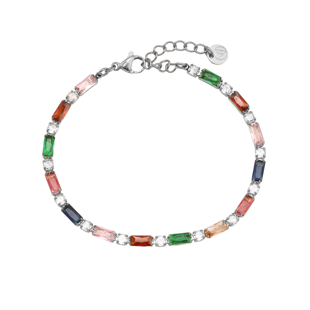 Stainless steel bracelet 15cm Multi Colour Diamond