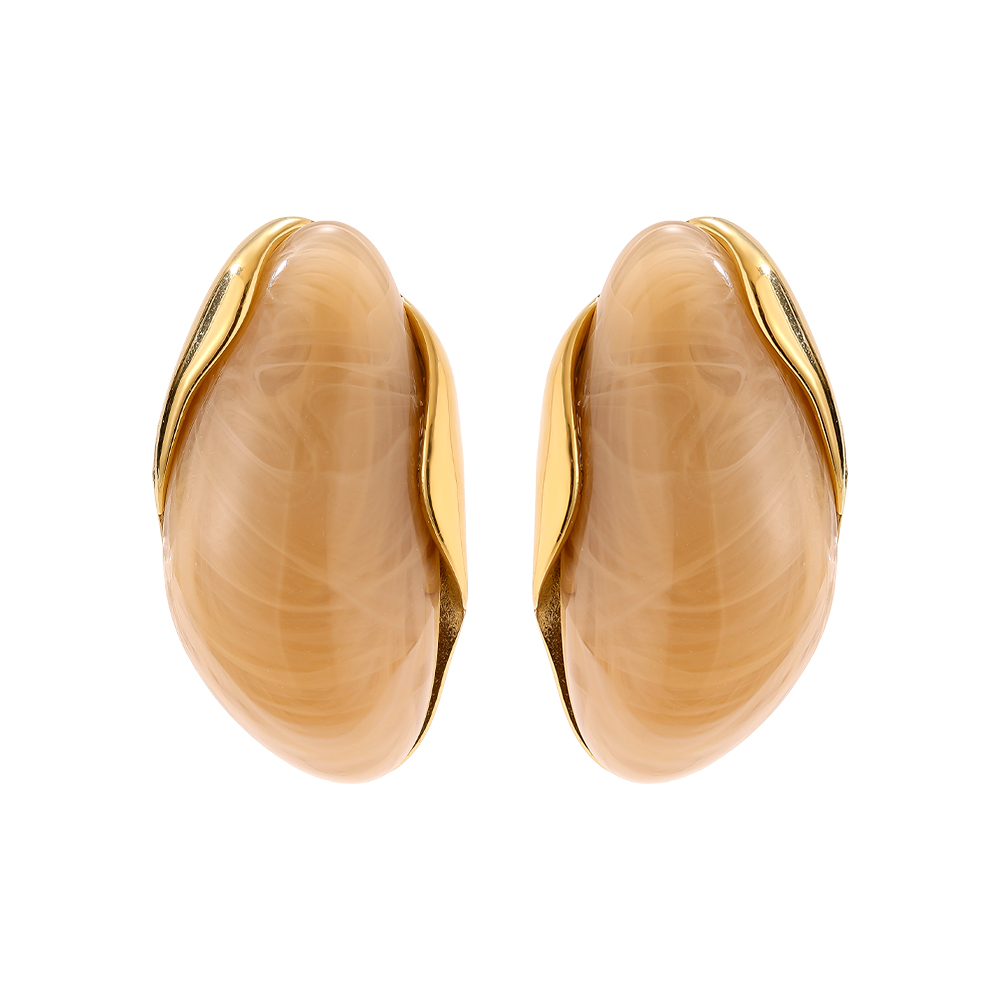 Stainless steel earrings 35mm Nice Resin