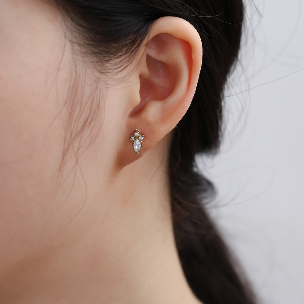 Stainless steel piercing 5mm Mini Nice Diamond