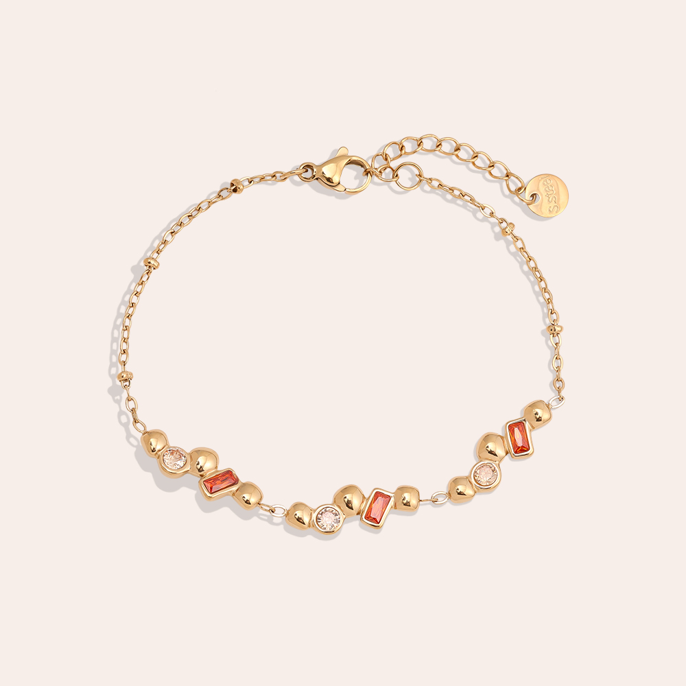 Stainless steel bracelet 17cm Nice Diamond With Deco