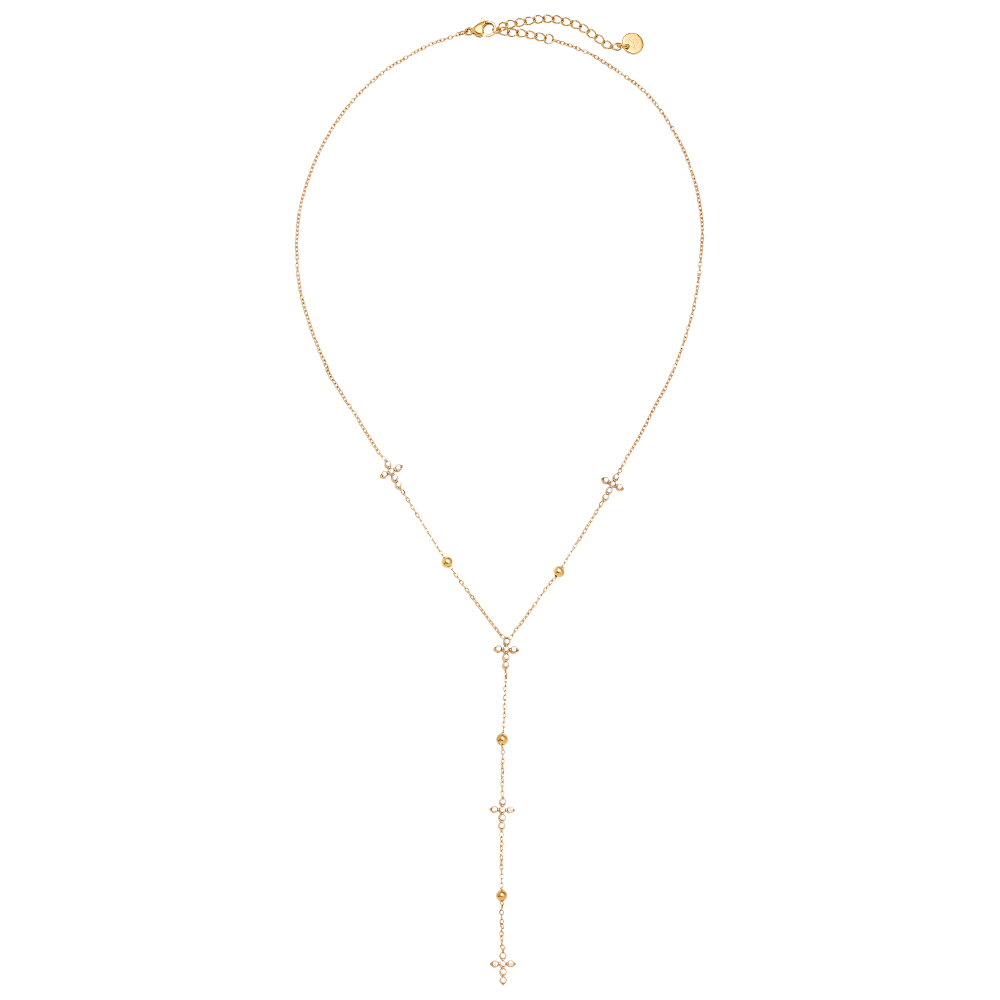 Stainless steel necklace 39cm Diamond Mini Cross