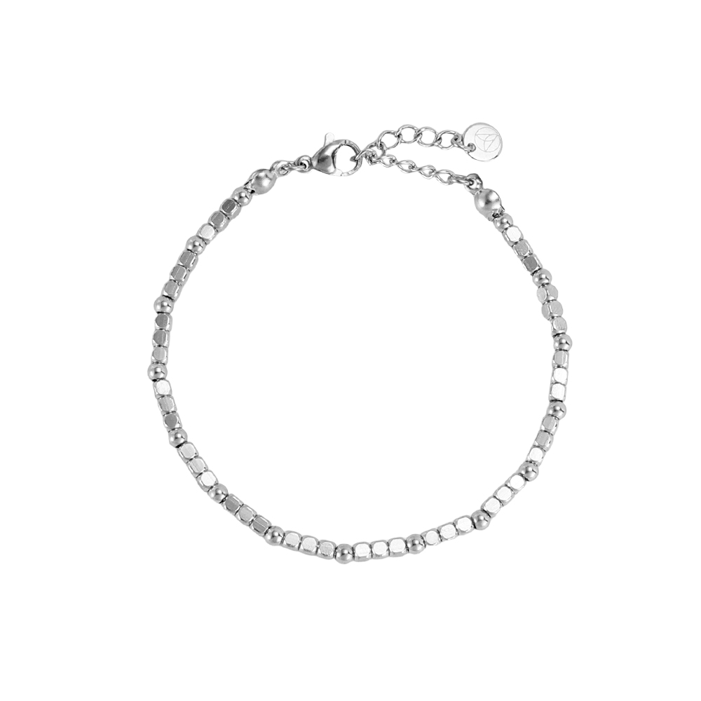 Stainless steel bracelet, 17 cm, plain
