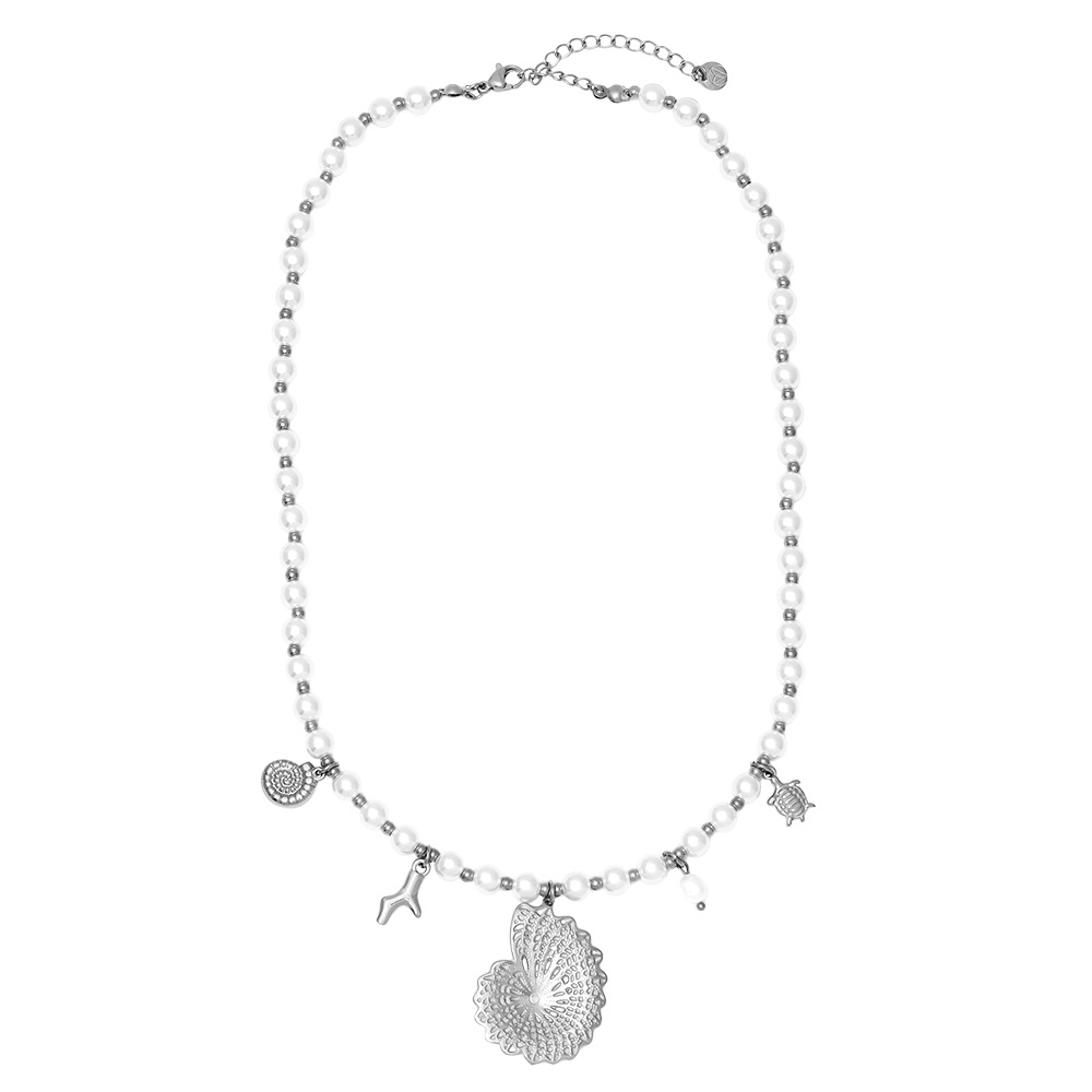 Stainless steel necklace 42cm Ocean Love In Pearl Chain